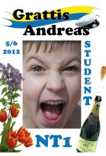 Andreas - Studentskylt