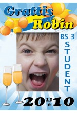 Robin - Studentskylt